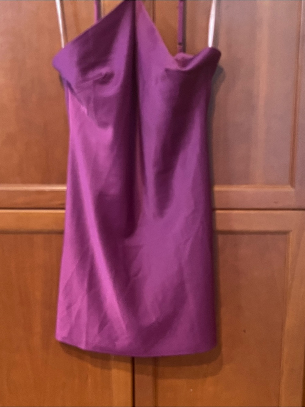 Lulu’s Purple Satin Halter Cowl Neck Dress Size M